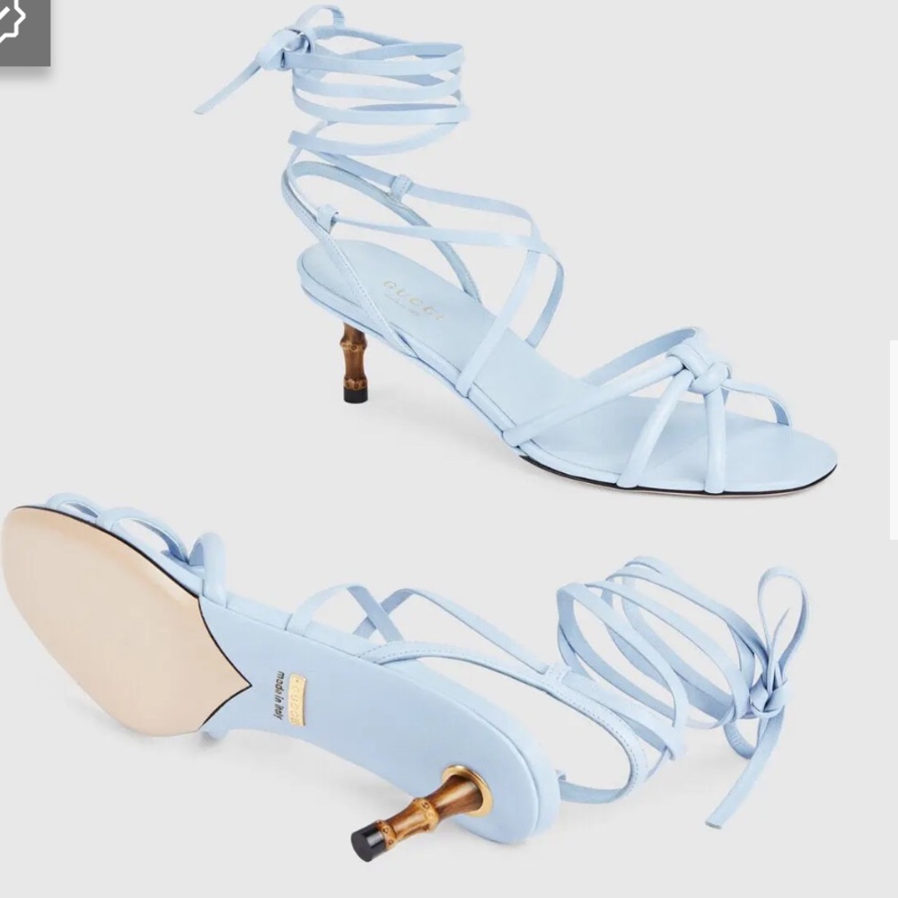 Gucci Women's Blue Strappy Sandals - Picture 3 of 12